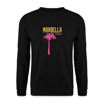 Marbella - Unisex Pullover - Schwarz - Vorne - Alina (178cm) & Michal (187cm)