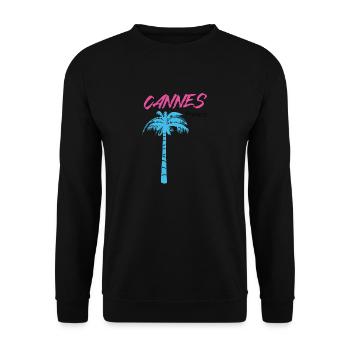 Cannes - Unisex Pullover - Schwarz - Vorne - Alina (178cm) & Michal (187cm)