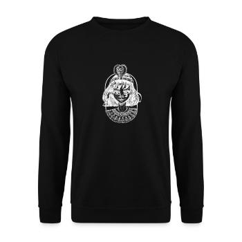 cleo neg - Sweat-shirt Unisexe - noir - Devant - Alina (178cm) & Michal (187cm)