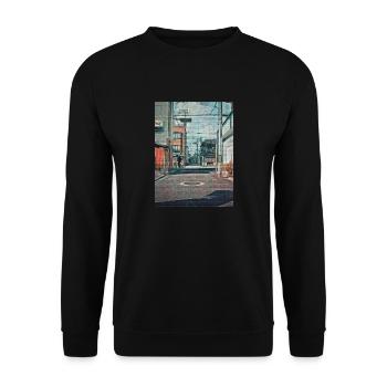 Vintage 90er Jahre Japan Schulfahrt Malerei Japan Liebhaber - Unisex Pullover - Schwarz - Vorne - Alina (178cm) & Michal (187cm)