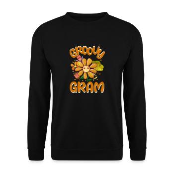 Groovy Gram Family Matching Vintage Family Outfit - Unisex Sweatshirt - black - Front - Alina (178cm) & Michal (187cm)