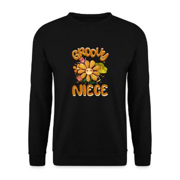 Groovy Niece Famille Matching Vintage Famille - Sweat-shirt Unisexe - noir - Devant - Alina (178cm) & Michal (187cm)