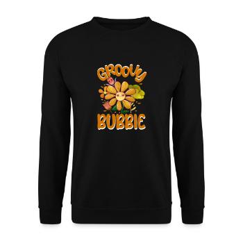 Groovy Bubbie Family Matching Vintage Family - Unisex Sweatshirt - black - Front - Alina (178cm) & Michal (187cm)
