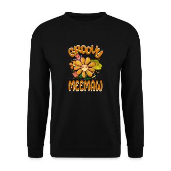 Groovy Meemaw Family Matching Vintage Family - Unisex Sweatshirt - black - Front - Alina (178cm) & Michal (187cm)