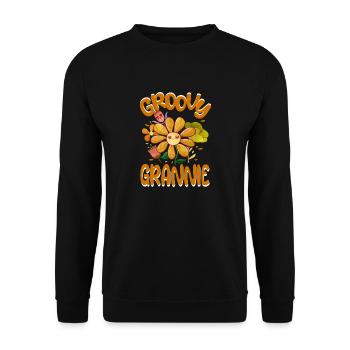 Groovy Grannie Family Matching Vintage Family - Unisex Pullover - Schwarz - Vorne - Alina (178cm) & Michal (187cm)