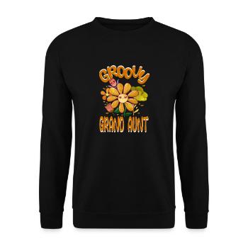 Groovy Grand Aunt Family Matching Vintage Family - Unisex Pullover - Schwarz - Vorne - Alina (178cm) & Michal (187cm)