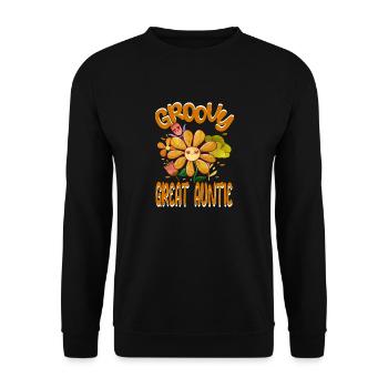 Groovy Great Auntie Family Matching Vintage - Sweat-shirt Unisexe - noir - Devant - Alina (178cm) & Michal (187cm)