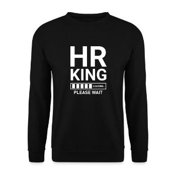 HR King Loading Please Wait - Unisex Sweatshirt - black - Front - Alina (178cm) & Michal (187cm)