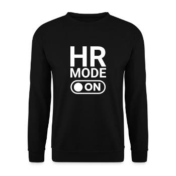 HR-Modus EIN - Unisex Pullover - Schwarz - Vorne - Alina (178cm) & Michal (187cm)