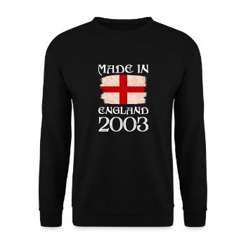 Made in England 2003 - St George's Day - English - Unisex Sweatshirt - black - Front - Alina (178cm) & Michal (187cm)