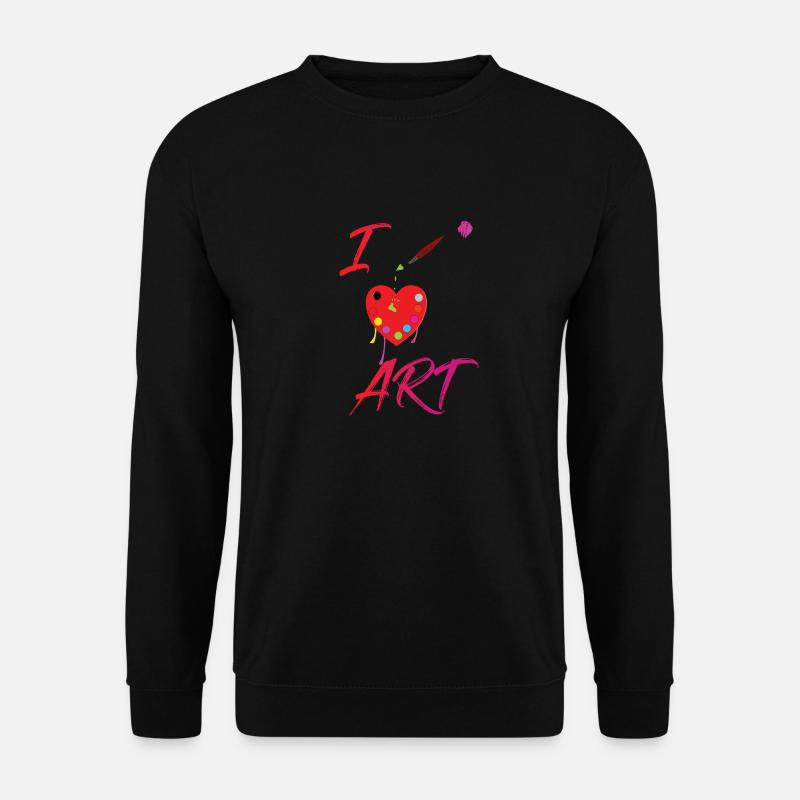 I love art design - Unisex Pullover - Schwarz