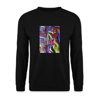 Temple Malbar - Unisex Sweatshirt - black - Front - Alina (178cm) & Michal (187cm)