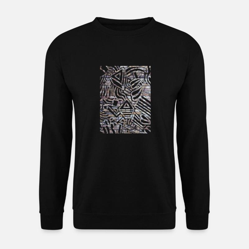 Geometrischer Druck - Unisex Pullover - Schwarz