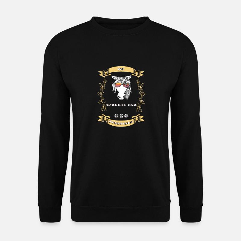 Pferd Pony reiten Stall Volti - Unisex Pullover - Schwarz
