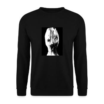 White scream - Unisex Sweatshirt - black - Front - Alina (178cm) & Michal (187cm)
