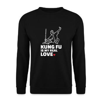 J’adore le Kung-Fu - Sweat-shirt Unisexe - noir - Devant - Alina (178cm) & Michal (187cm)