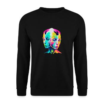 Twin heads - Unisex Sweatshirt - black - Front - Alina (178cm) & Michal (187cm)