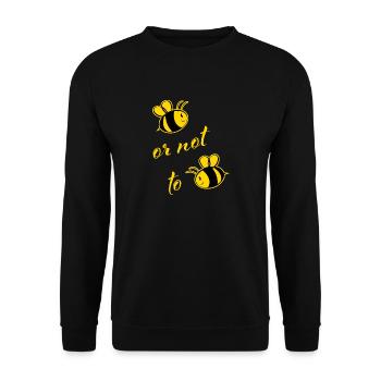 Bee ore not to Bee - Unisex Pullover - Schwarz - Vorne - Alina (178cm) & Michal (187cm)