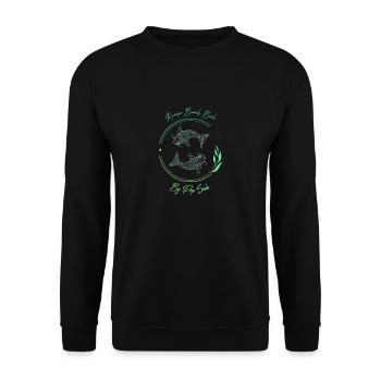 Karma Beach fishes vert - Sweat-shirt Unisexe - noir - Devant - Alina (178cm) & Michal (187cm)