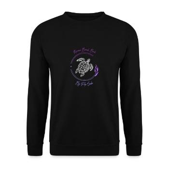 Turtle Karma Beach purple - Unisex Sweatshirt - black - Front - Alina (178cm) & Michal (187cm)