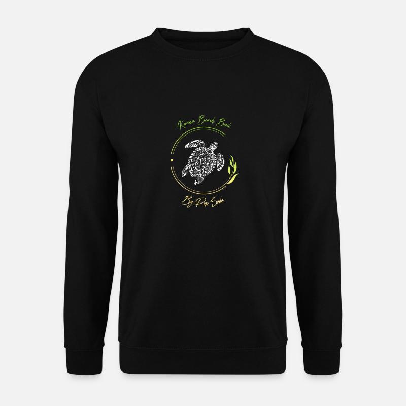 Turtle Karma Beach lindgrün - Unisex Pullover - Schwarz