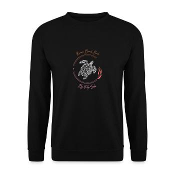 Turtle Karma Beach orange pink - Unisex Sweatshirt - black - Front - Alina (178cm) & Michal (187cm)