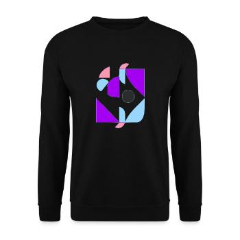 70s abstrait - Sweat-shirt Unisexe - noir - Devant - Alina (178cm) & Michal (187cm)