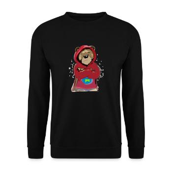 Bloo l'ours grognon - Sweat-shirt Unisexe - noir - Devant - Alina (178cm) & Michal (187cm)