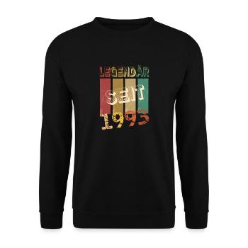 30. Geburtstag LEGENDÄR SEIT 1993 Geschenkidee - Unisex Pullover - Schwarz - Vorne - Alina (178cm) & Michal (187cm)