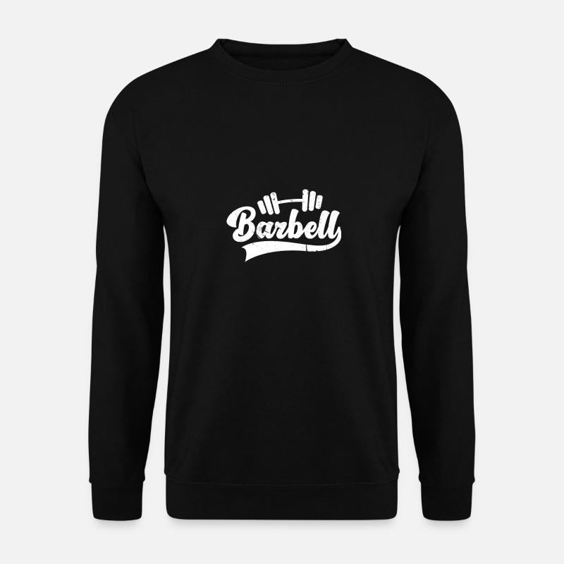Barbell Hantel weis - Unisex Pullover - Schwarz