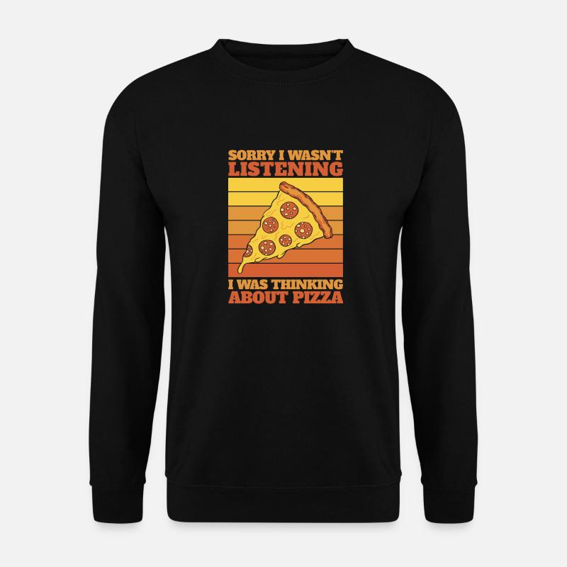 Stück Pizza - Unisex Pullover - Schwarz