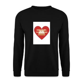 Bett Gedicht - Unisex Pullover - Schwarz - Vorne - Alina (178cm) & Michal (187cm)