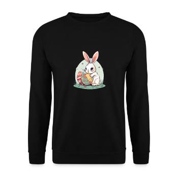 Lapin de Pâques - Sweat-shirt Unisexe - noir - Devant - Alina (178cm) & Michal (187cm)