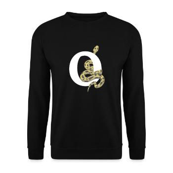 Lettre o serpent - Sweat-shirt Unisexe - noir - Devant - Alina (178cm) & Michal (187cm)