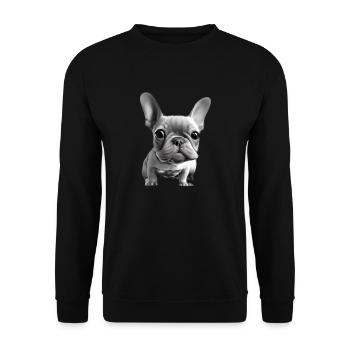 Chiens Chien Bouledogue Français Chien Propriétaire Chien - Sweat-shirt Unisexe - noir - Devant - Alina (178cm) & Michal (187cm)