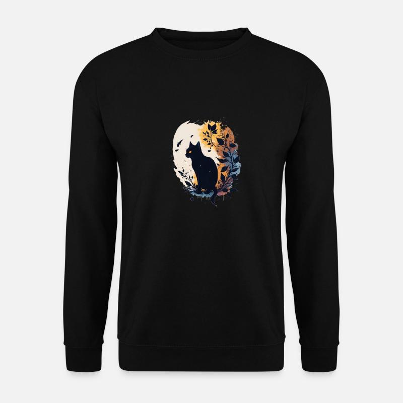 Great black cat - Unisex Sweatshirt - black