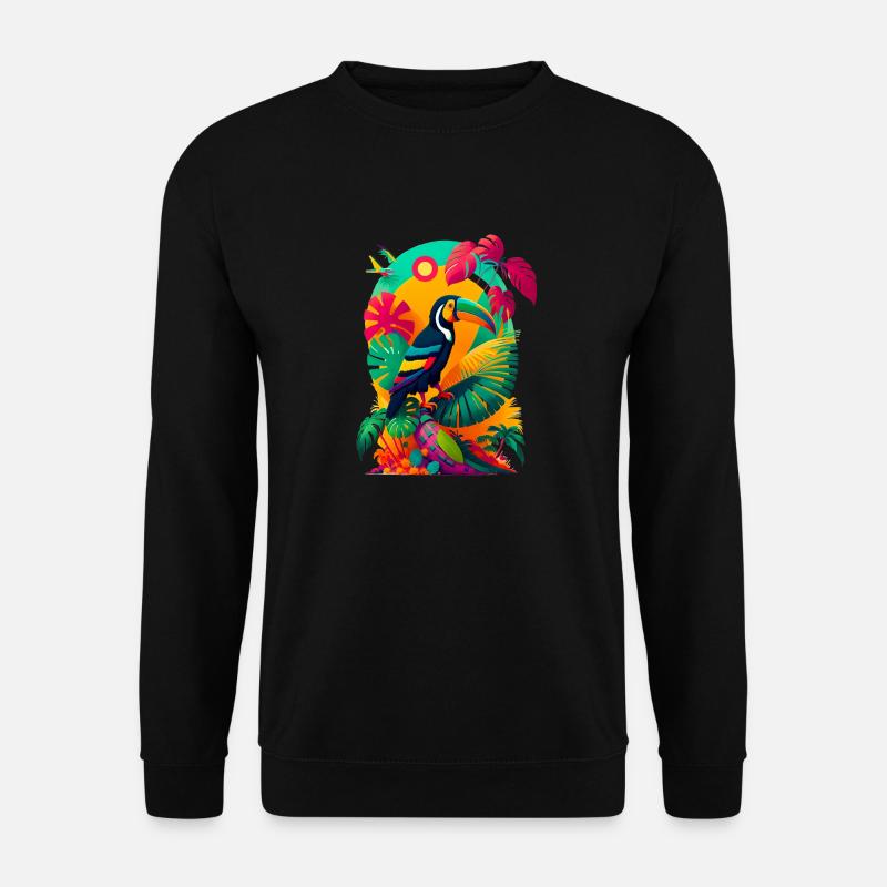 Sommer mit Tucan - Unisex Pullover - Schwarz
