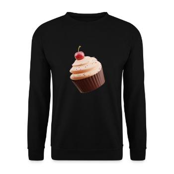 cupcake Muffin - Unisex Pullover - Schwarz - Vorne - Alina (178cm) & Michal (187cm)