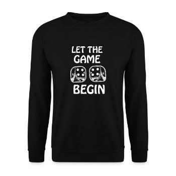 Boardgame Chess Backgammon Game Night - Unisex Sweatshirt - black - Front - Alina (178cm) & Michal (187cm)