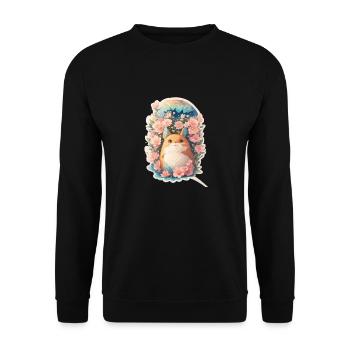 Kawaii - Unisex Pullover - Schwarz - Vorne - Alina (178cm) & Michal (187cm)