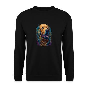 Labrador Dog Dogs Colorfro - Unisex Sweatshirt - black - Front - Alina (178cm) & Michal (187cm)