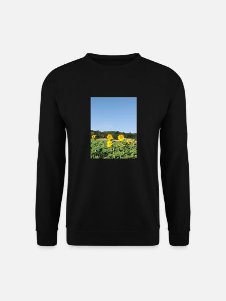 Sunflowers and morning moon - Unisex Sweatshirt - black