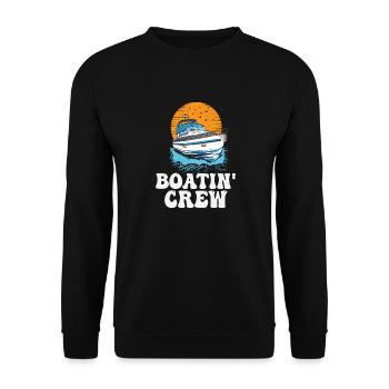 Motorboating Squad Pontoon Boatin Crew Lake Life - Unisex Pullover - Schwarz - Vorne - Alina (178cm) & Michal (187cm)
