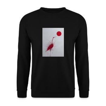 Crane sun - Unisex Sweatshirt - black - Front - Alina (178cm) & Michal (187cm)