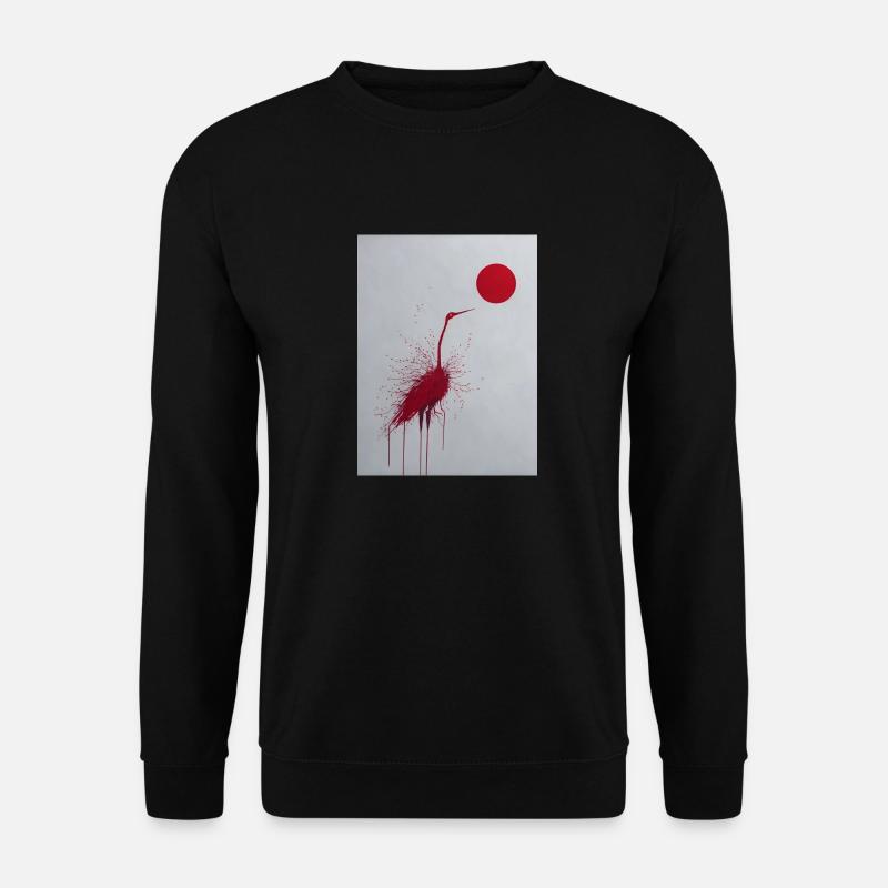 Kranich-Sonne - Unisex Pullover - Schwarz