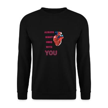 Anatomical heart design - Unisex Sweatshirt - black - Front - Alina (178cm) & Michal (187cm)