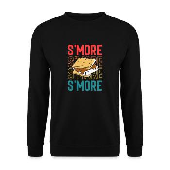 Retro Smore Marshmallow Vintage Camping - Sweat-shirt Unisexe - noir - Devant - Alina (178cm) & Michal (187cm)