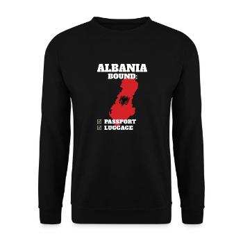 Albanie Pays Voyage Drapeau albanais - Sweat-shirt Unisexe - noir - Devant - Alina (178cm) & Michal (187cm)