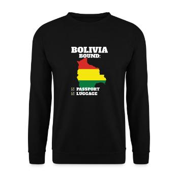 Voyage à destination de la Bolivie Drapeau bolivien - Sweat-shirt Unisexe - noir - Devant - Alina (178cm) & Michal (187cm)