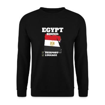 Egypt Bound Country Travel Egyptian Flag Vacation - Unisex Sweatshirt - black - Front - Alina (178cm) & Michal (187cm)